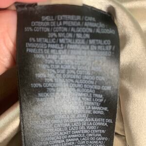 ELIE TAHARI Sz S Beige Jacket Lamb Leather, Silk, Removeable Inner Collar Lined